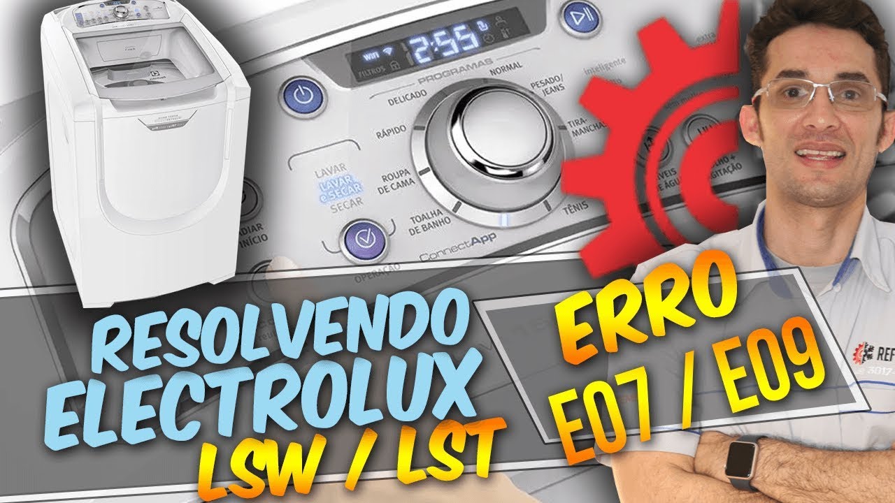 🔴Resolvendo erro E07 - E09 lava e seca Electrolux