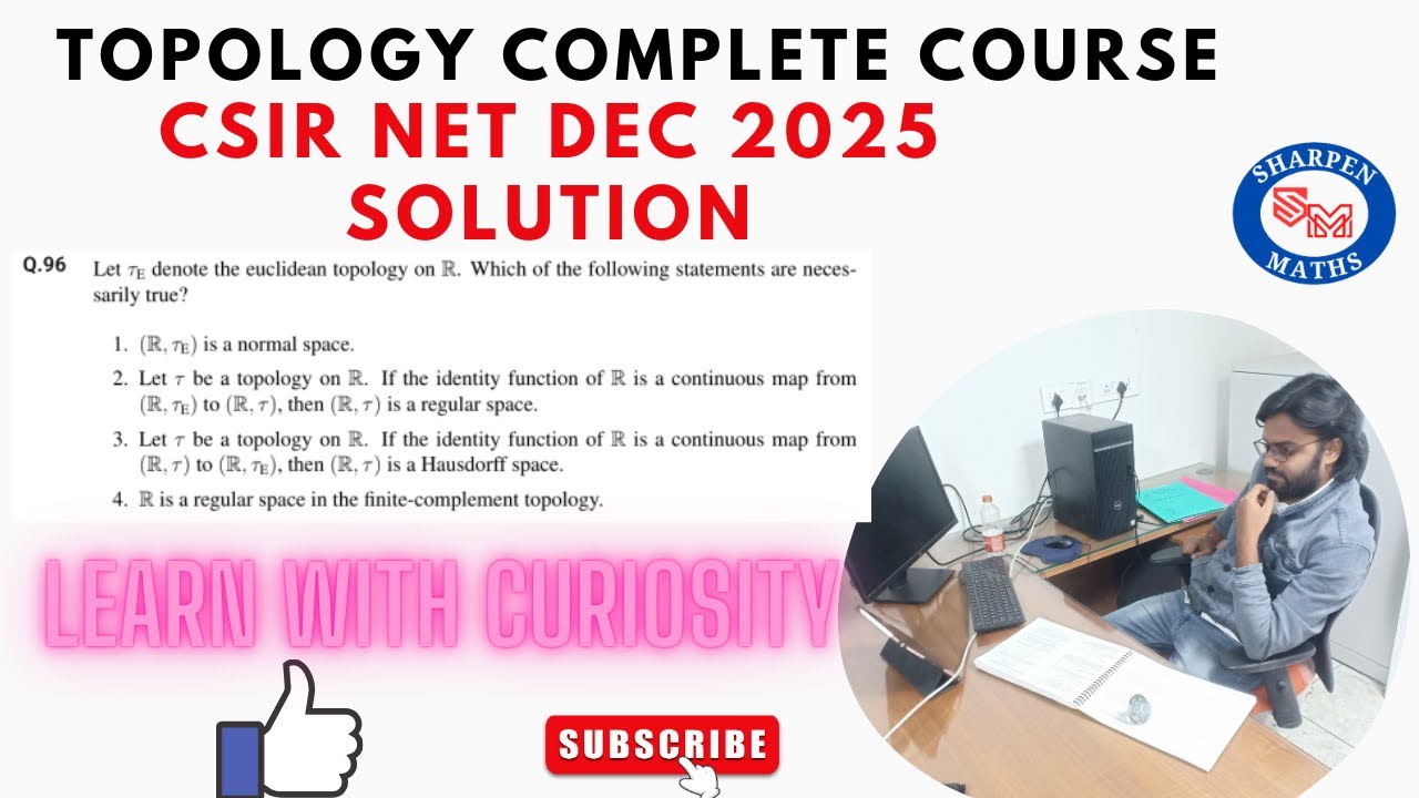 GATE 2026 || CSIR-NET Dec 2025 Topology solution || Normal Space || Regular space ||Que id-916710210