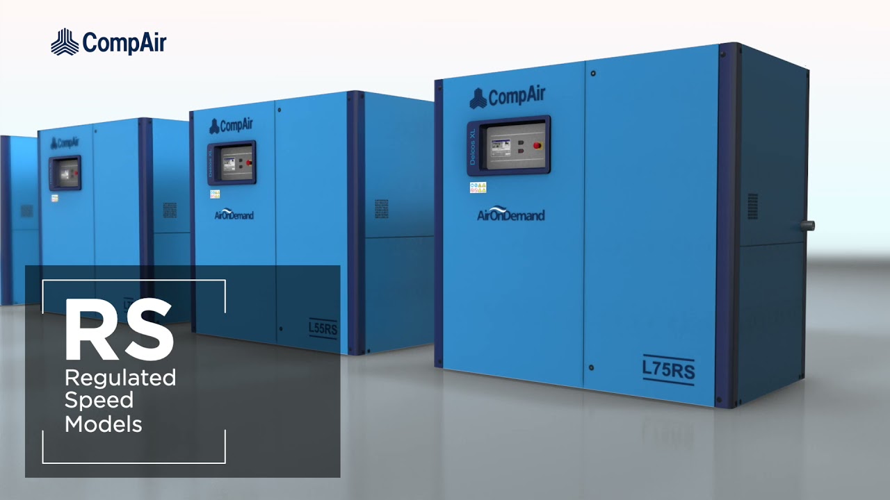 New 55 to 75 kW lubricated screw air compressors from CompAir