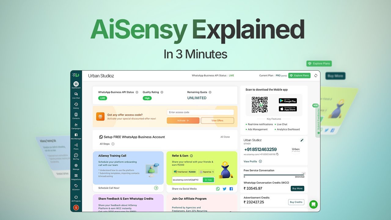 Знакомьтесь с AiSensy &mdash; вашей платформой для взаимодействия с WhatsApp на базе искусственного инт...