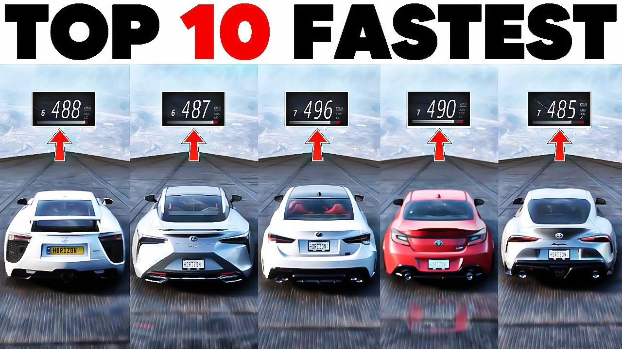 Top 8 Fastest LEXUS vs TOYOTA Cars in Forza Horizon 5 | Full Throttle INSANE Downhill Top Speed