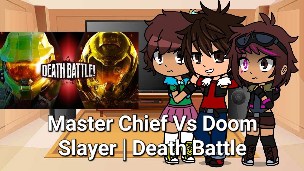 Gacha React to Master Chief vs. Doom Slayer | Death Battle