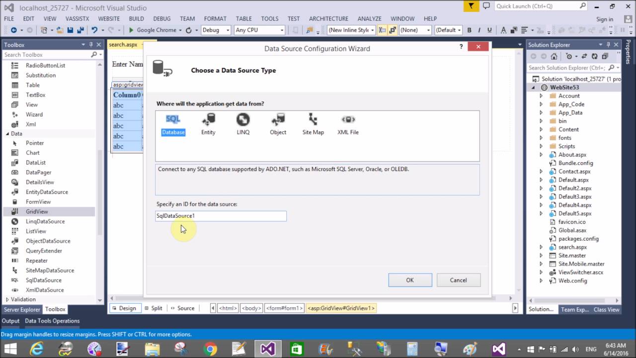ASP.NET Filter Data from Database using SqlDataSource Control