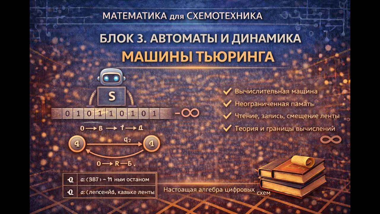 #03_2 Машины Тьюринга (на уровне идеи) | Автоматы и динамика | Математика для схемотехника