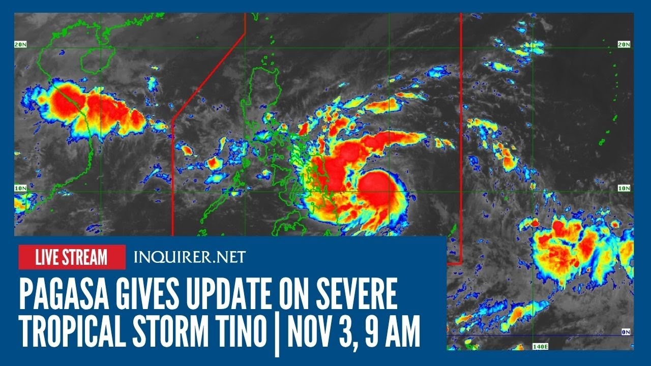 LIVE: Pagasa gives update on Severe TS Tino | Nov 3, 9 AM