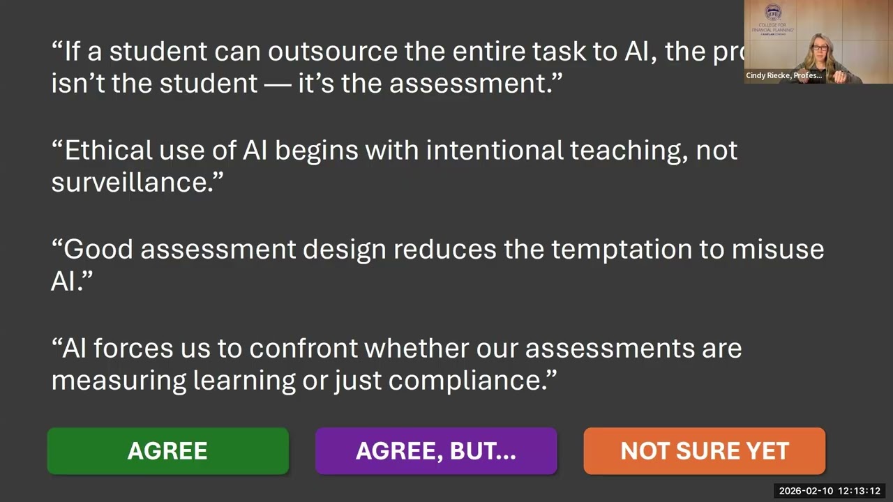 Spring Workshop Series   The Ethical use of AI for Assessment