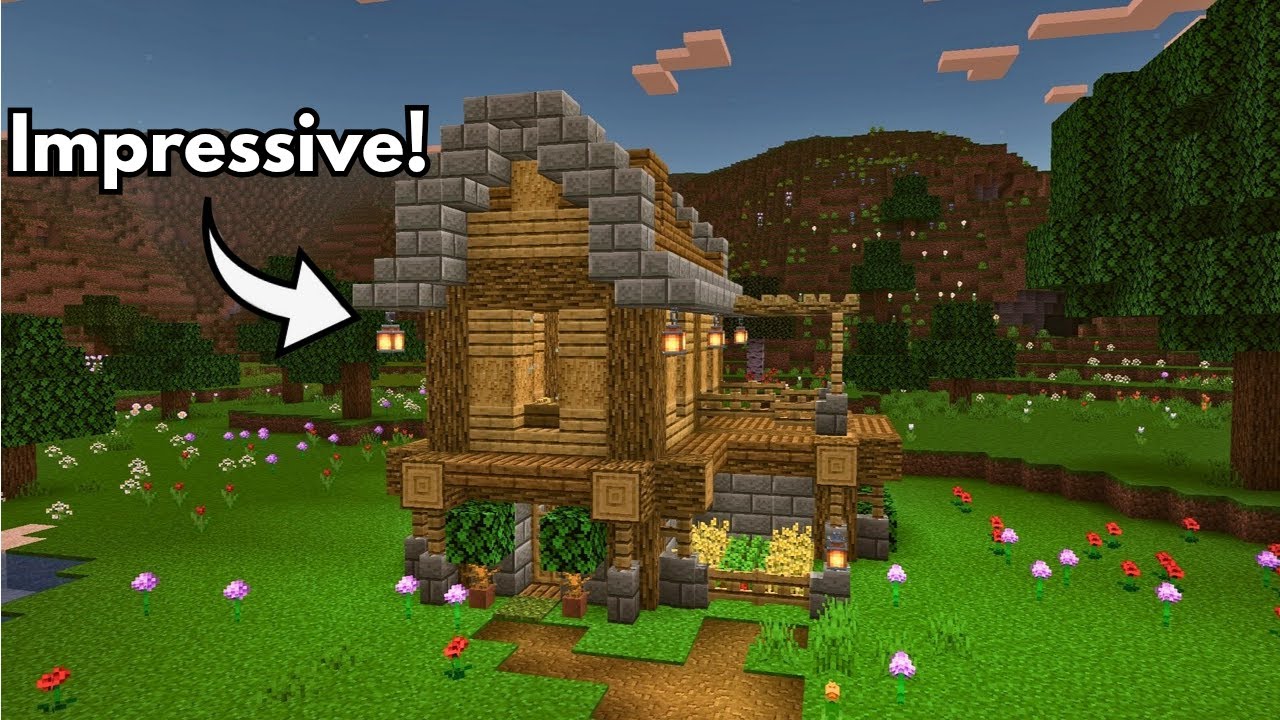 Minecraft: Build the QUICKEST Beginner House EVER (Under 10 Mins!) 🏡💨