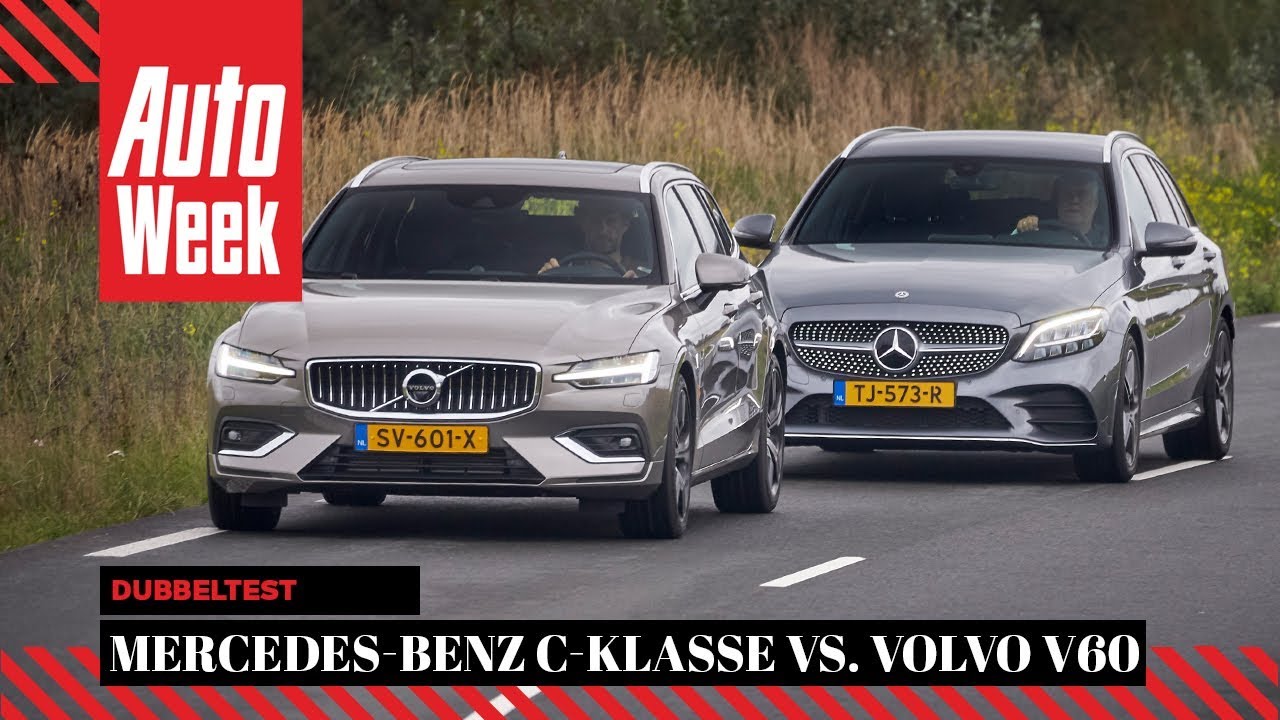 Mercedes-Benz C-klasse vs Volvo V60 - AutoWeek Dubbeltest - English subtitles