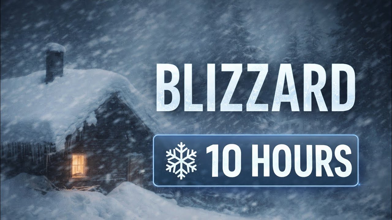 Black Screen Blizzard Sounds ❄️ 10 Hours of Snowstorm Wind for Sleep