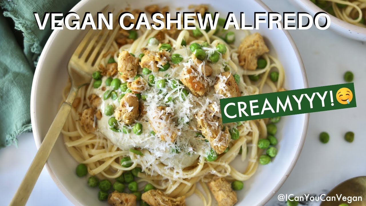 VEGAN CASHEW ALFREDO RECIPE | Super Creamy and DELISH! 😋