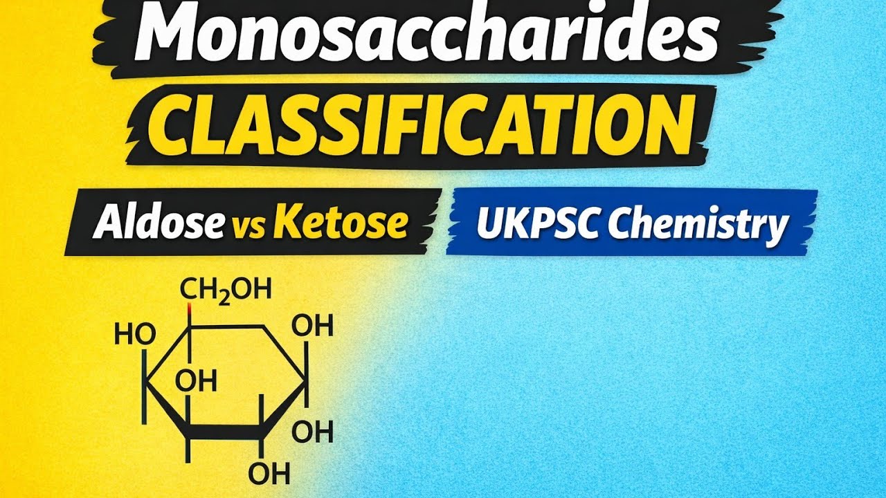 Classification of Monosaccharides | Chemistry for UKPSC | Simple & Scoring