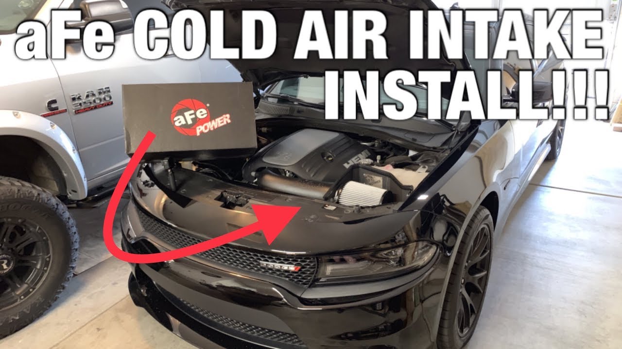 УСТАНОВИТЕ холодный воздухозаборник aFe! На мой Dodge Charger RT Plus 2019 года со звуком до и по...