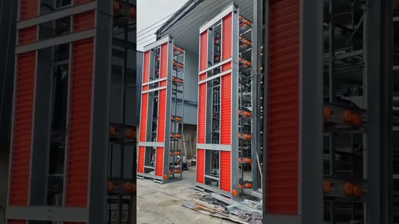 H type 7 tiers automatic layer project equipment install site from Jinmuren Machinery Factory