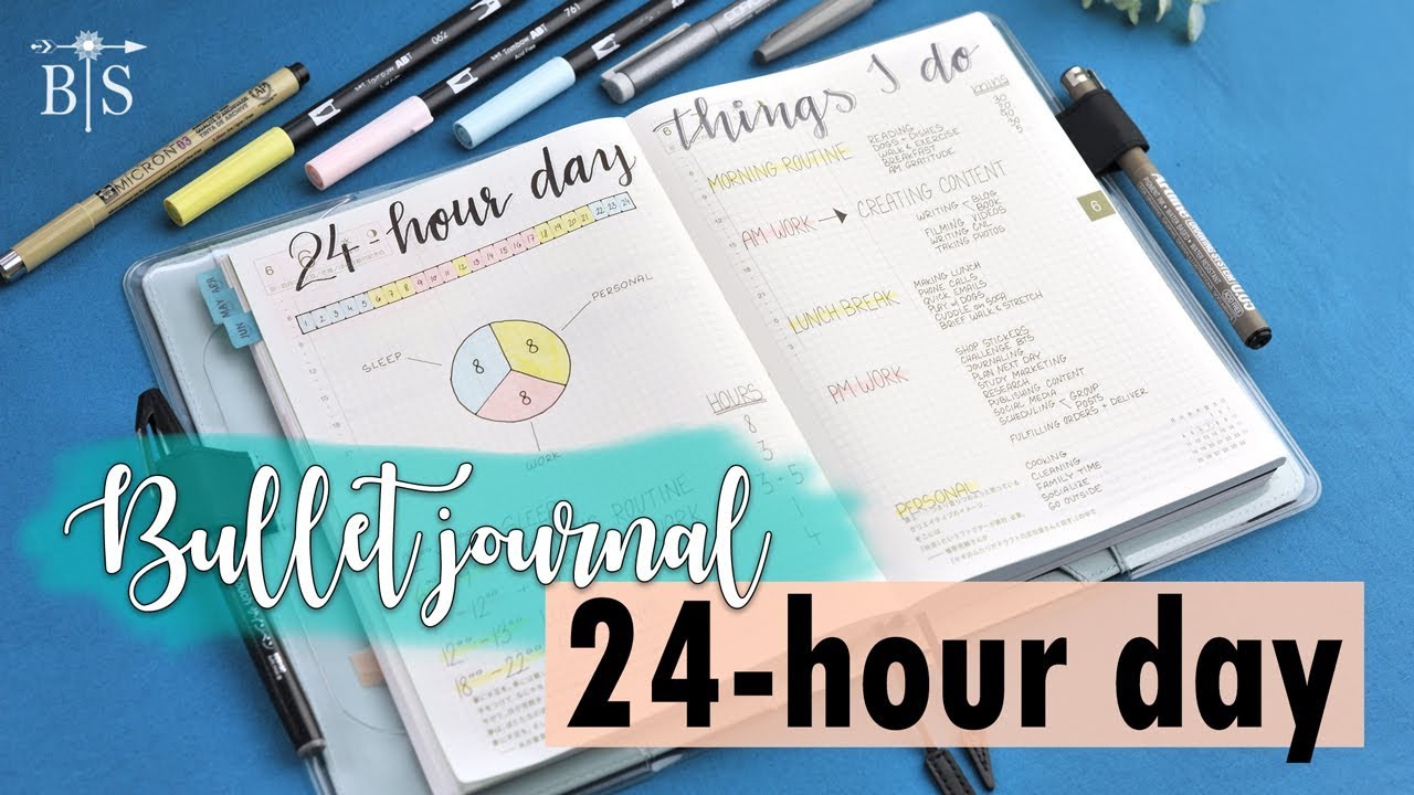 BALANCE YOUR LIFE | 24-hour day planning | TIME MANAGEMENT in bullet journal