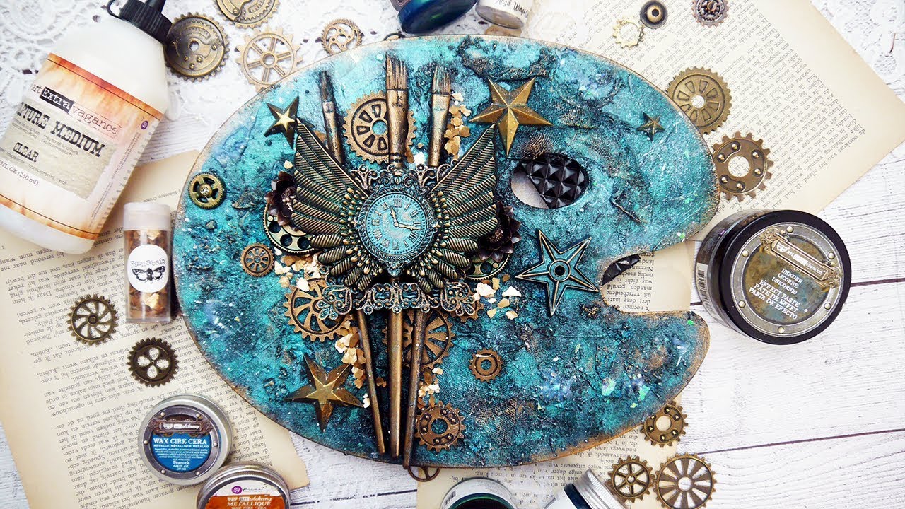 ⭐FULL TUTORIAL⭐Mixed Media Altered Palette with Finnabair