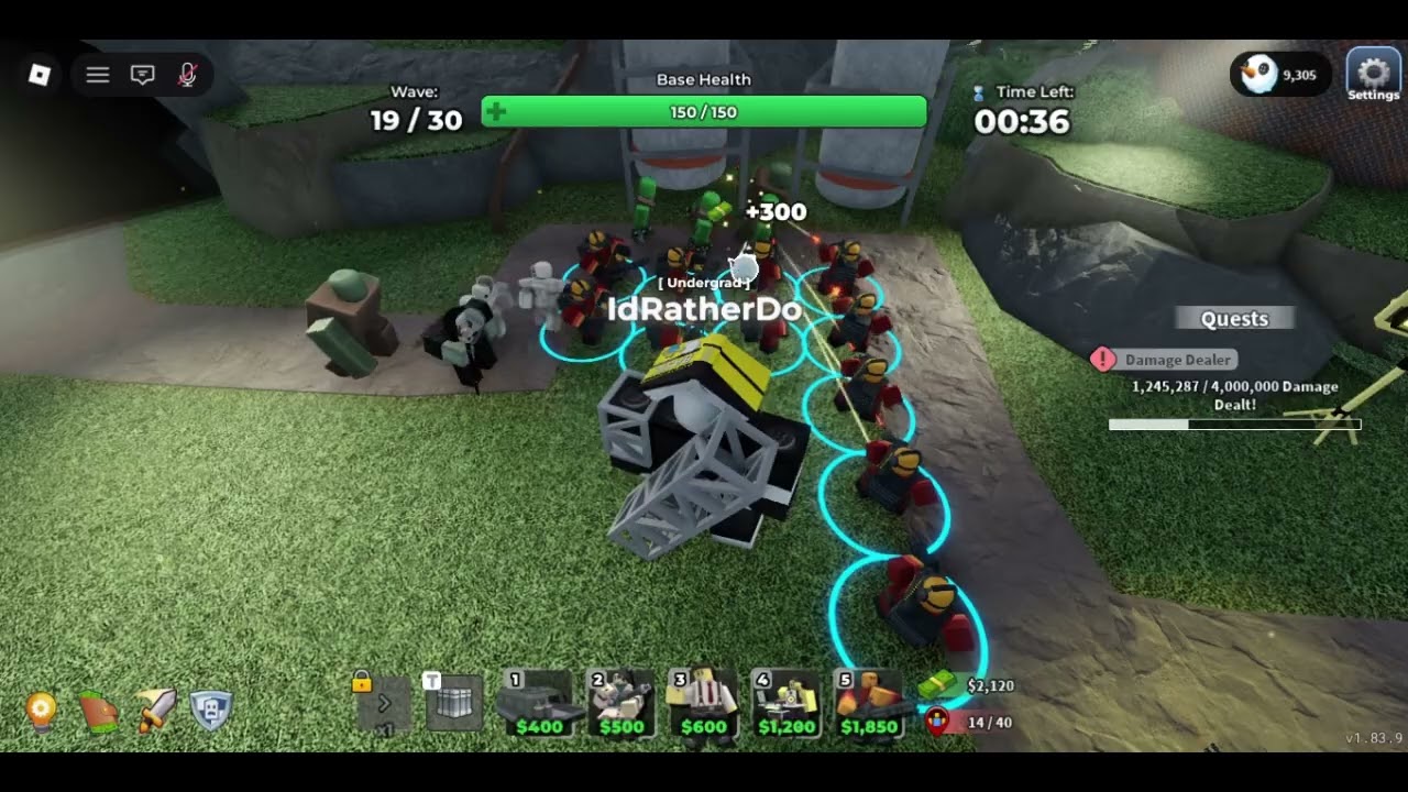 Playing Tower Defense Simulator