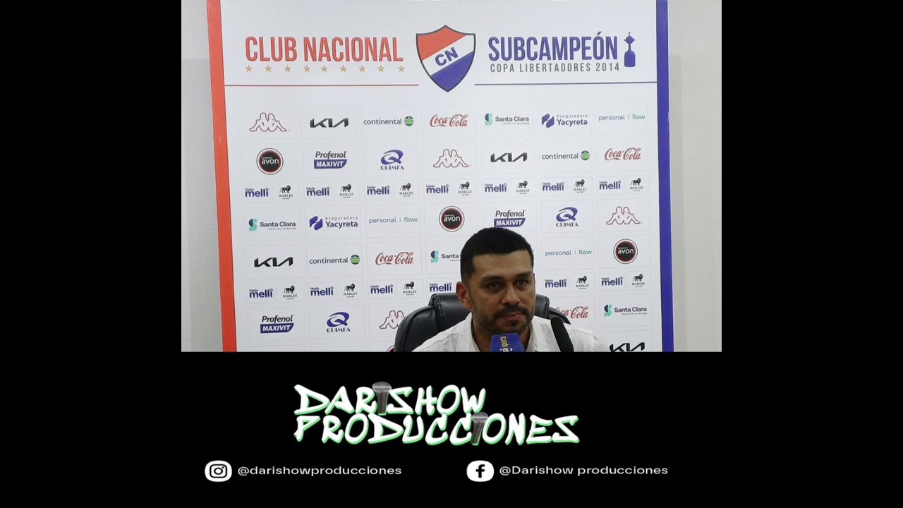 Conferencia de prensa de Felipe Giménez DT de Nacional, luego de la victoria ante Rubio Ñu. 