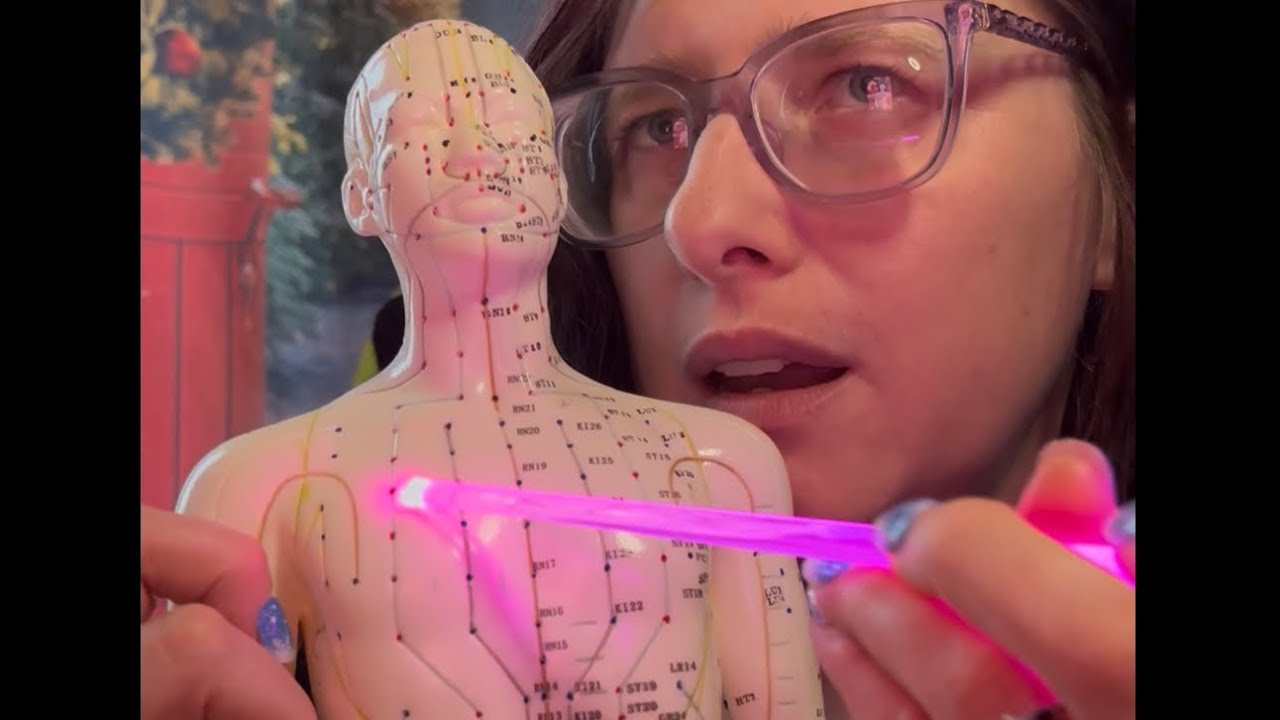 ASMR X marks the spot on acupuncture doll so many tingles 