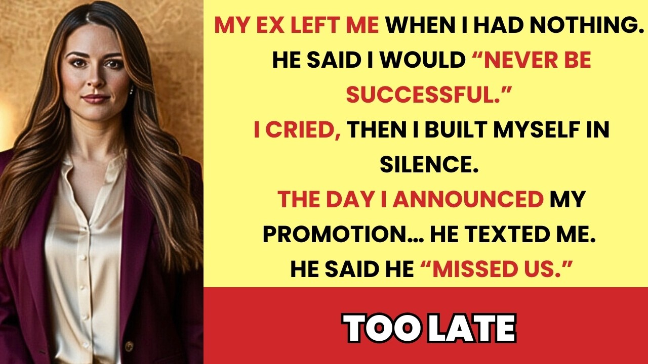 My Ex Left Me When I Had Nothing—Now He Wants Another Chance After My Promotion