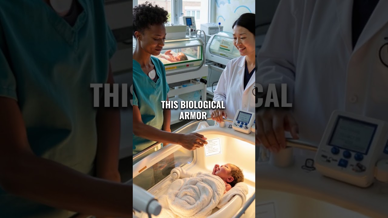 Vernix caseosa, the creamy coating on newborn skin.