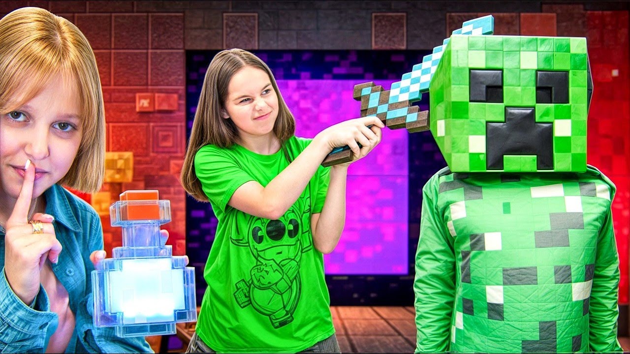 AMELKA ÉS MINECRAFT a Való Életben! Egy igazi számítógépes játék a tinédzserek otthonában!