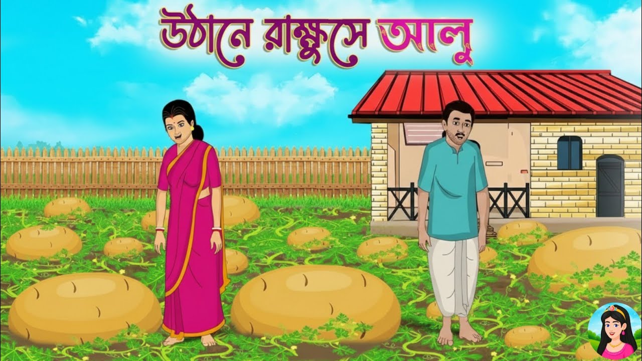 উঠানে রাক্ষসে আলু | Animated Stories | Bangla Cartoon | Bangla Golpo | moral stories