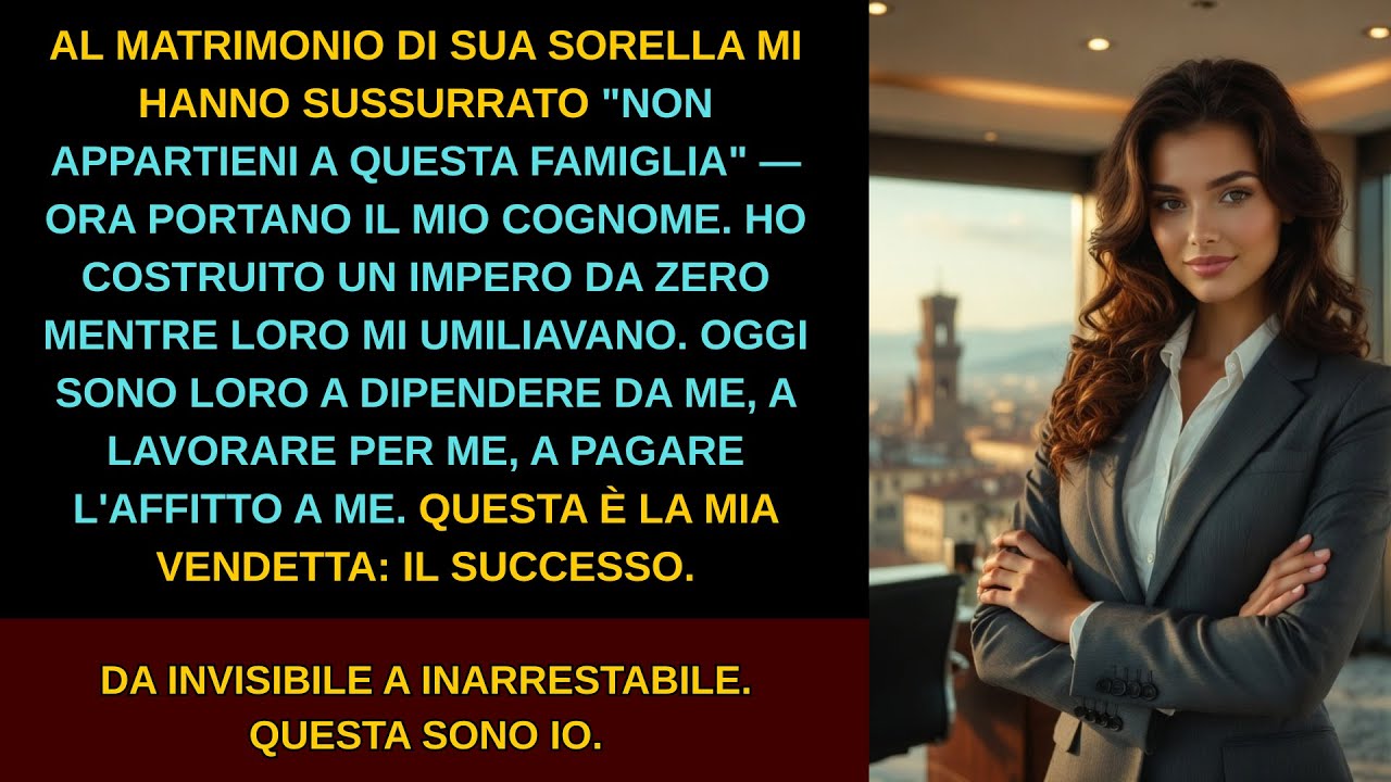 Al matrimonio di sua sorella ha sussurrato “non appartieni” — ora portano il mio cognome oggi tutti!