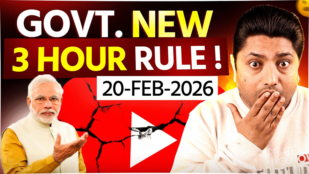3-Hour Rule! Indian Govt’s Shocking New Law for YouTube & Social Media 😱