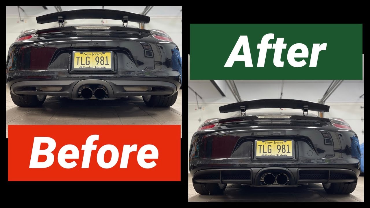 Porsche diffuser upgrade and retrofit: 981 GT4 on a Cayman S