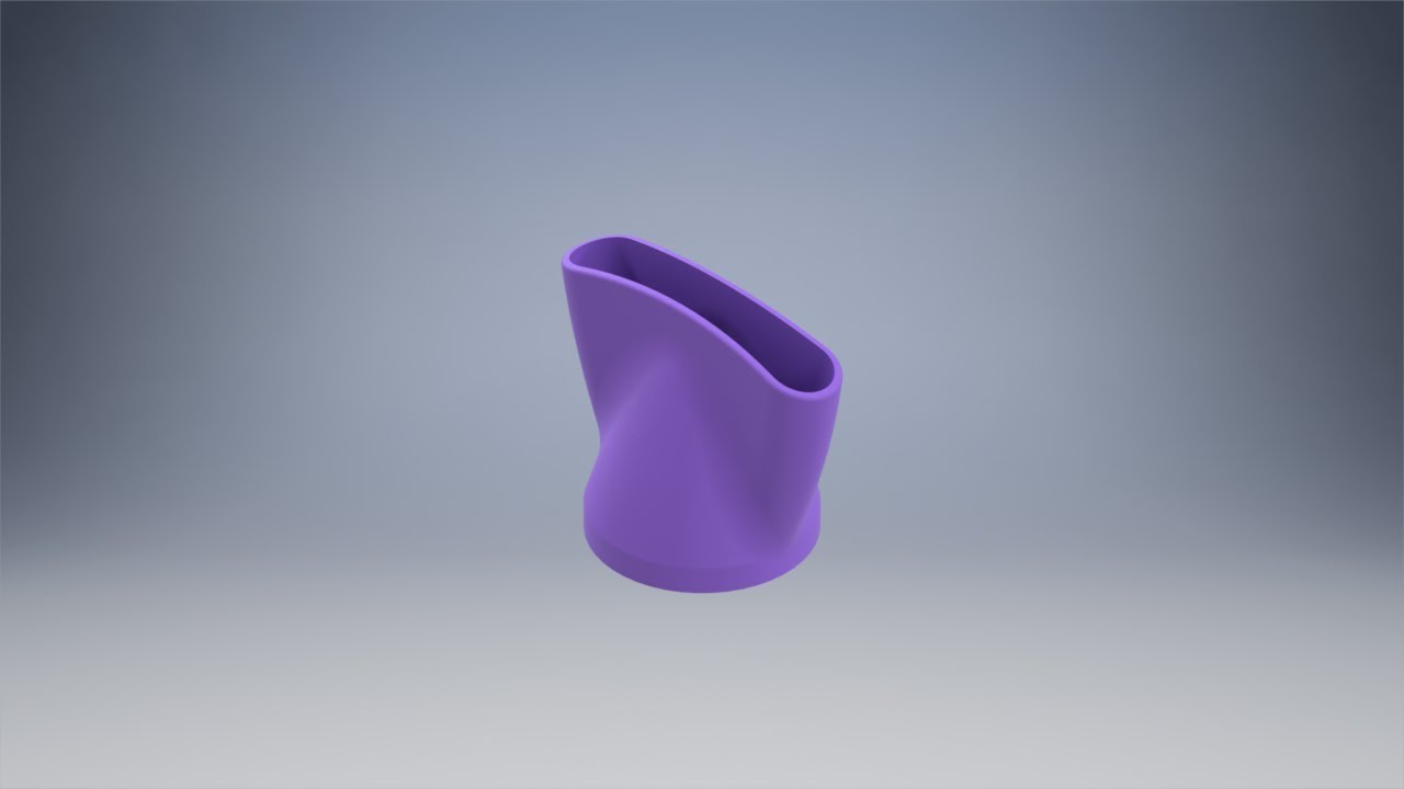 Autodesk Inventor Tutorial: Design a Hair Dryer Nozzle from Sketch to 3D Model