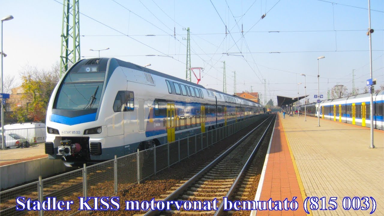Stadler KISS emeletes motorvonat bemutató - Vác, Monor, Szolnok (815 003)