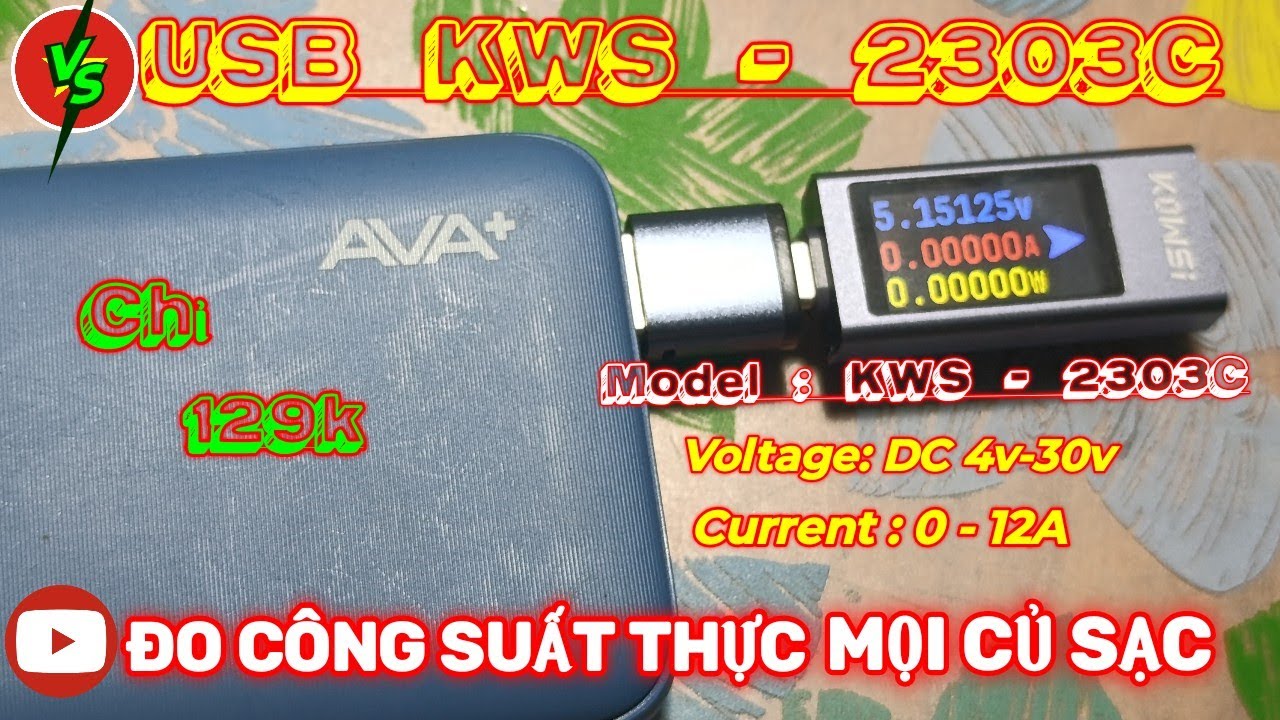 Chỉ 129k Mà Ngon Bổ Rẻ Giúp Mọi Người Tránh Bọn Gian Thương Lừa Đảo Với USB Tester KWS-2303C