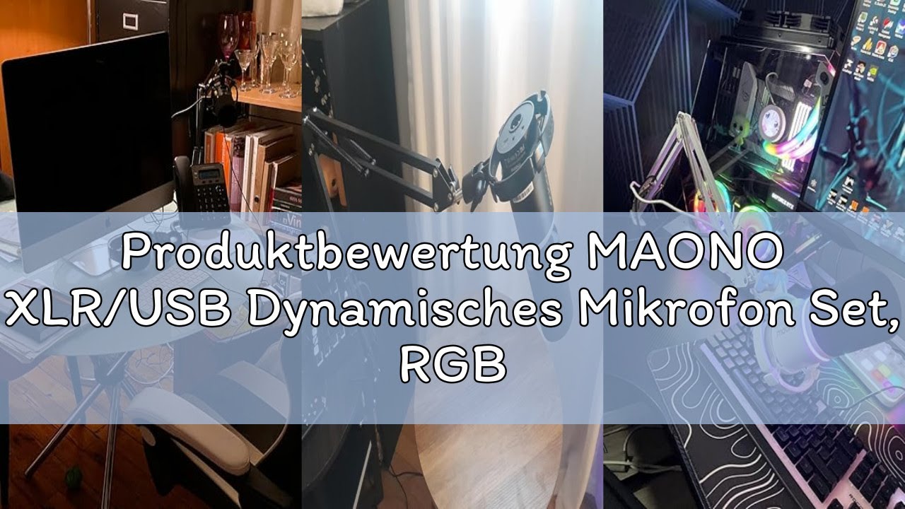 Produktbewertung MAONO XLR/USB Dynamisches Mikrofon Set, RGB Podcast Mikrofon mit Arm, Software, Stu