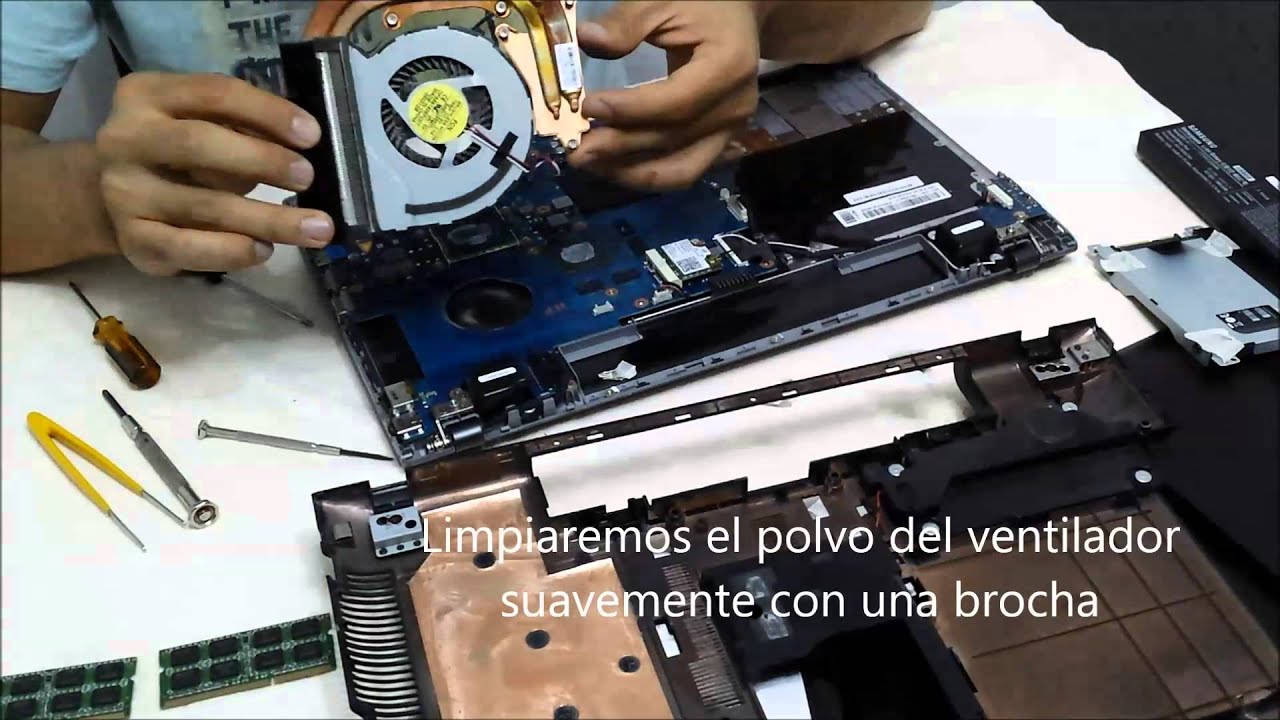 limpieza notebook Samsung np550p5c-s05cl