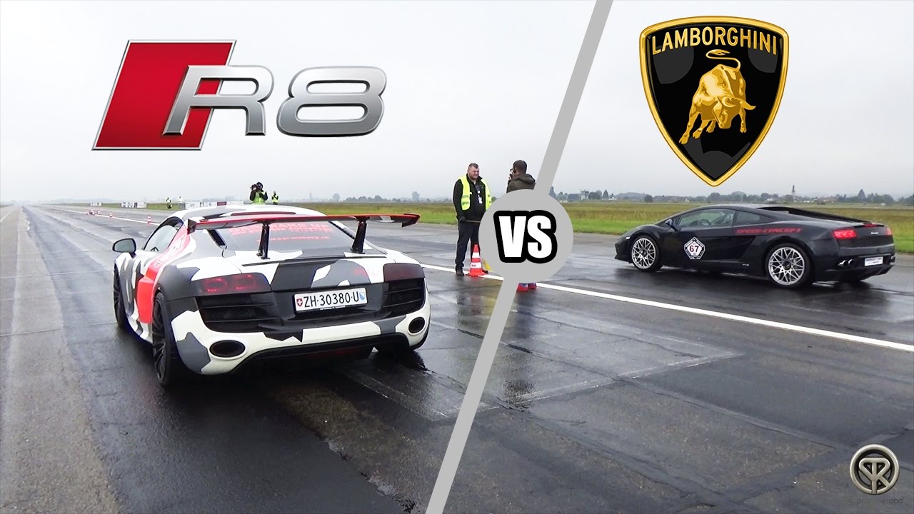 AUDI R8 V10 VS LAMBORGHINI GALLARDO!