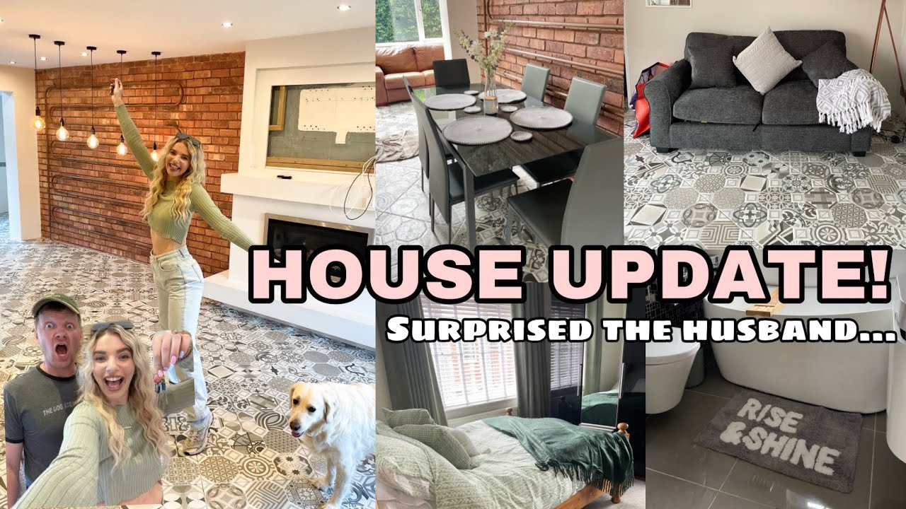 HOLIDAY HOME PROGRESS | SURPRISED HUSBAND!