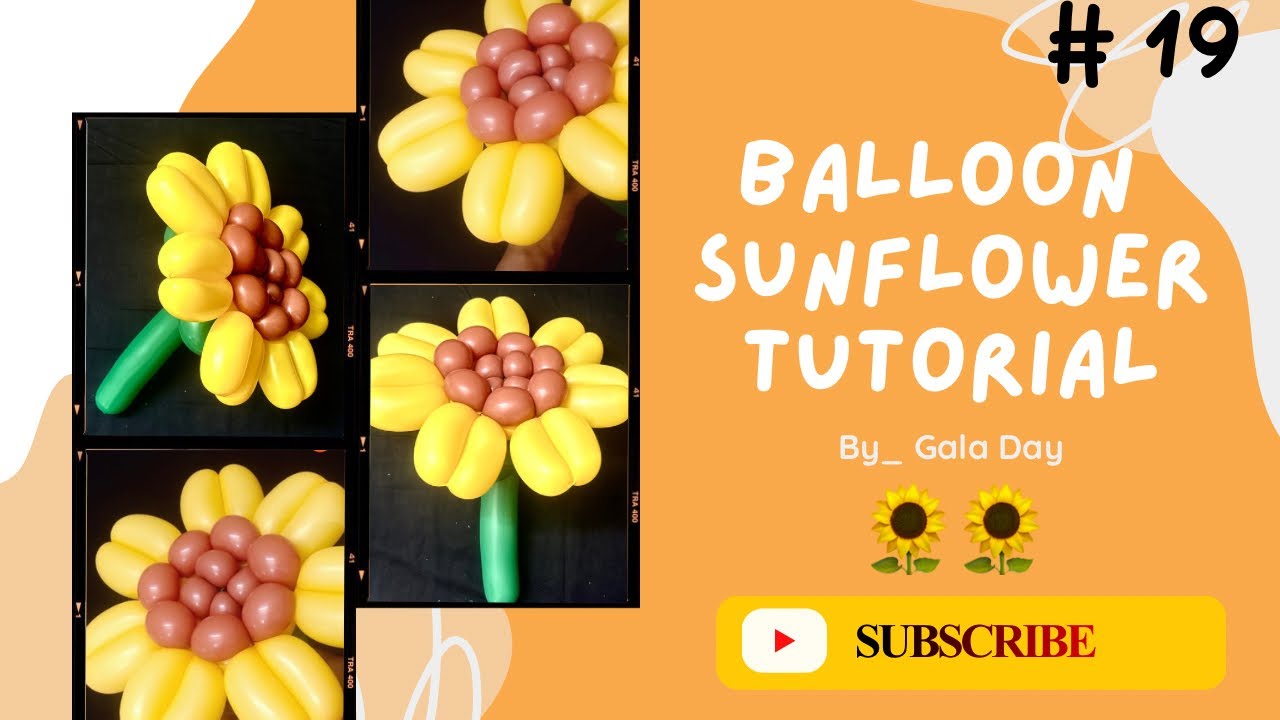 Balloon Sunflower Tutorial | 🌻🌻🌻