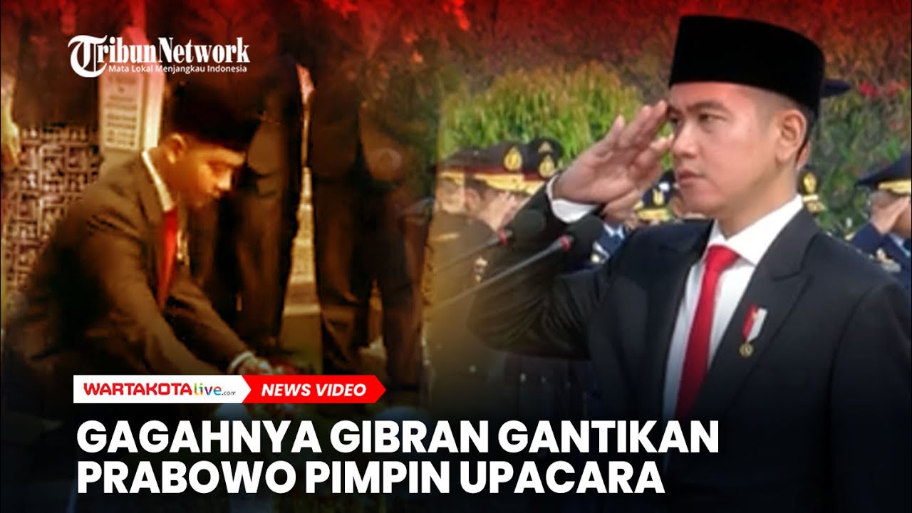 Momen Gagahnya Gibran Gantikan Prabowo Pimpin Upacara Hari Pahlawan