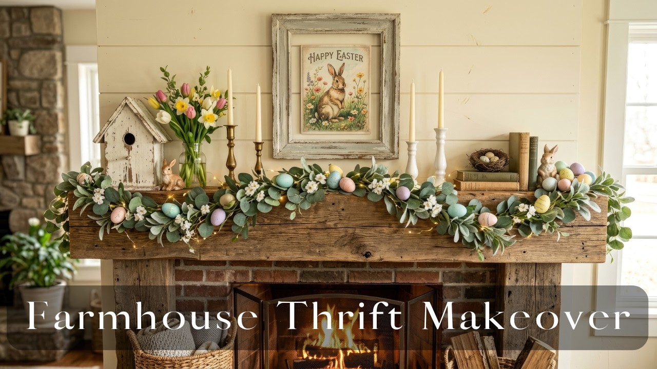 Ultimate Cozy Cottage Easter Decor 🐣| Rustic Vintage Farmhouse Thrift Makeover for Small Spaces