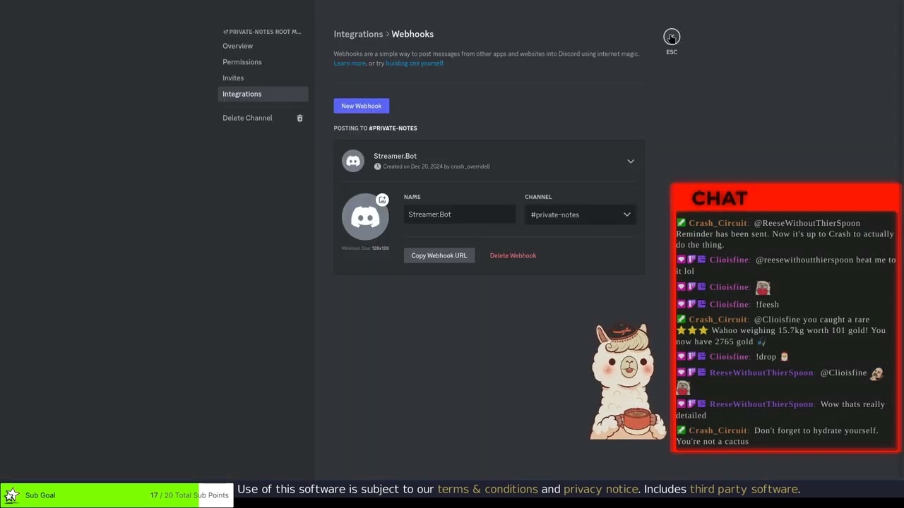 Live Streamer bot overview. Discord Webhooks. Variables.