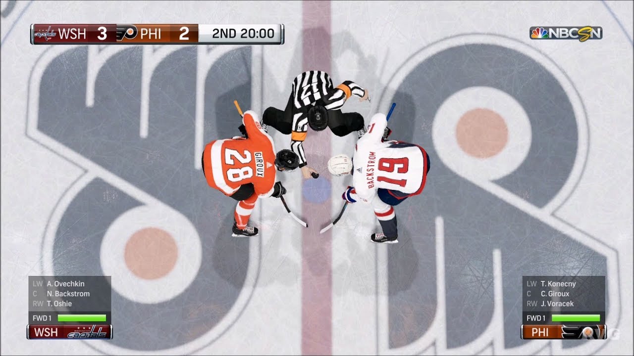NHL 18 - Philadelphia Flyers vs Washington Capitals - Gameplay (HD) [1080p60FPS]