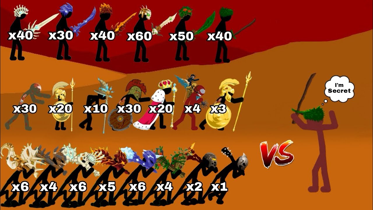 All Stick Figures Can Defeat General Swordwrath Boss in Stick War Legacy 
