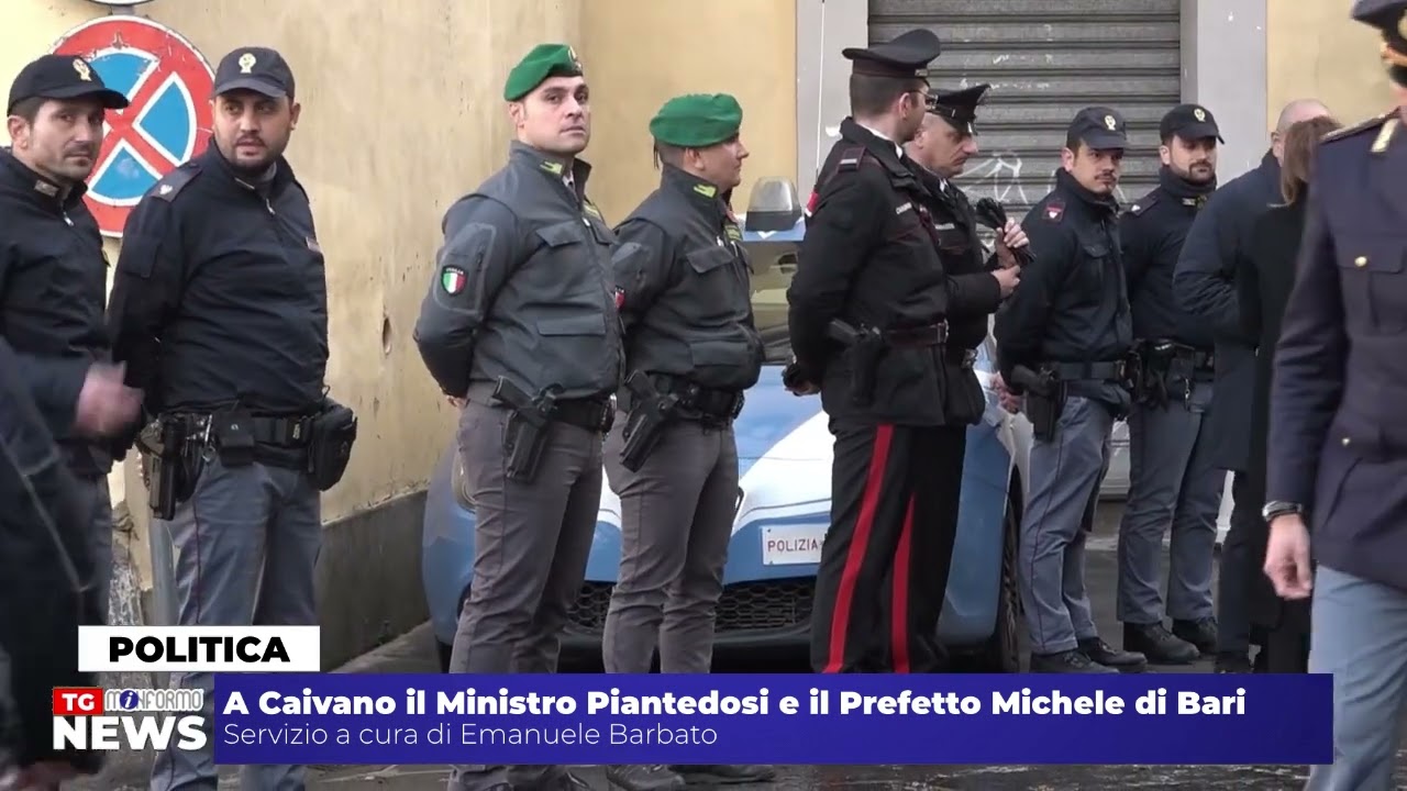 A Caivano il Ministro Piantedosi e il Prefetto Michele di Bari
