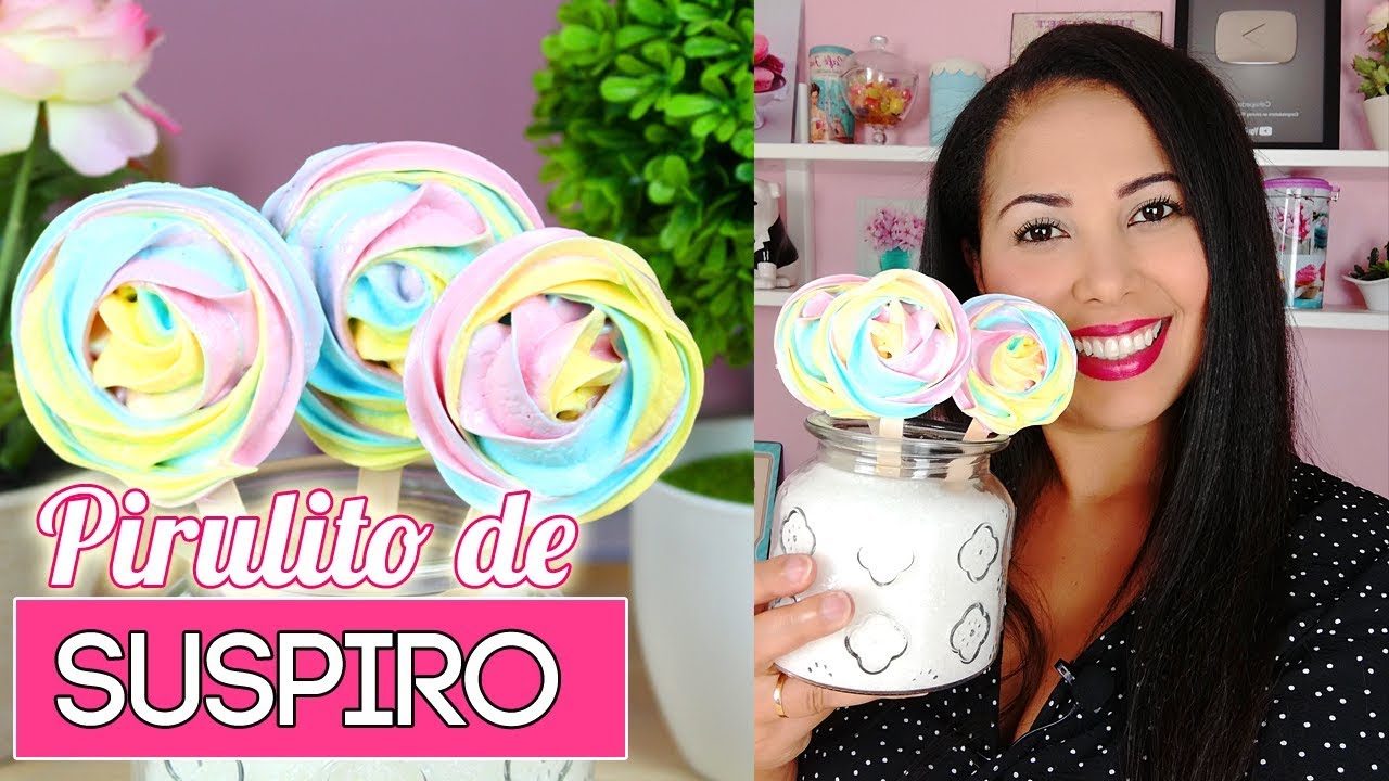 Pirulito de Suspiro | Como Fazer Pirulito de Suspiro Colorido | Cakepedia