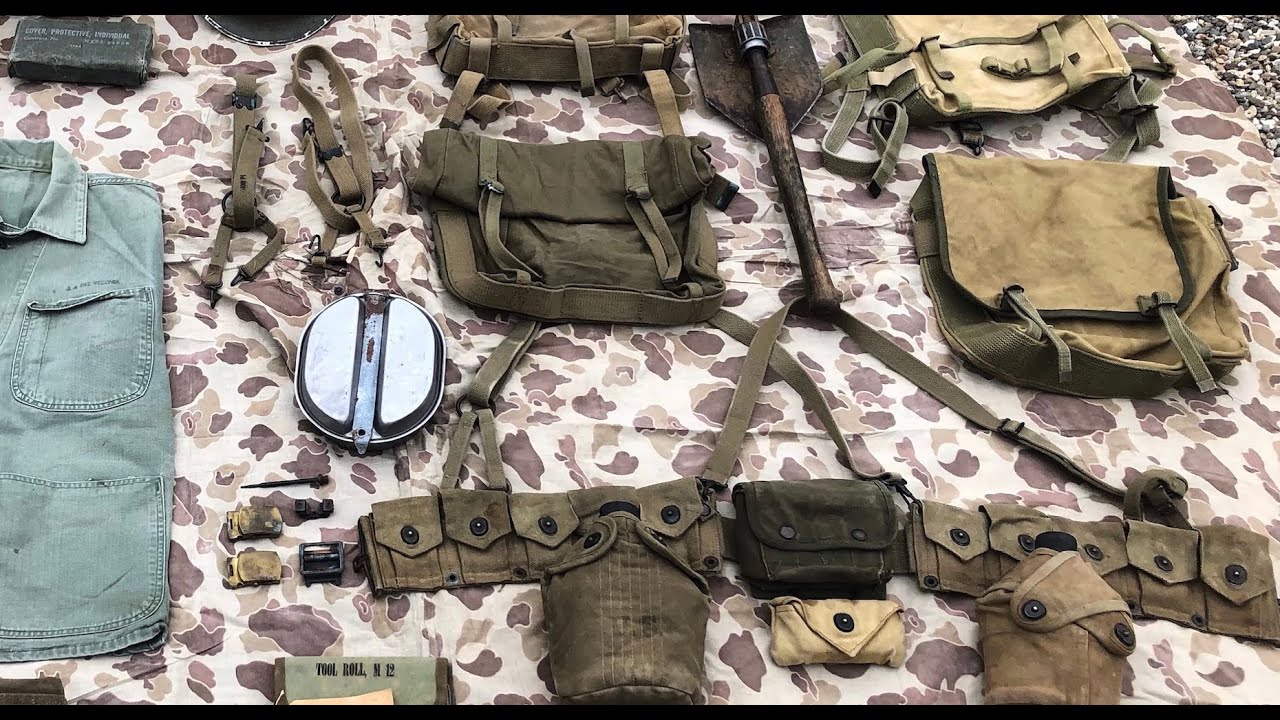 My WWII Collection - USMC, Army, Iwo Jima, and more! WW2 Marine Corps with Haversack, Web Belts, etc