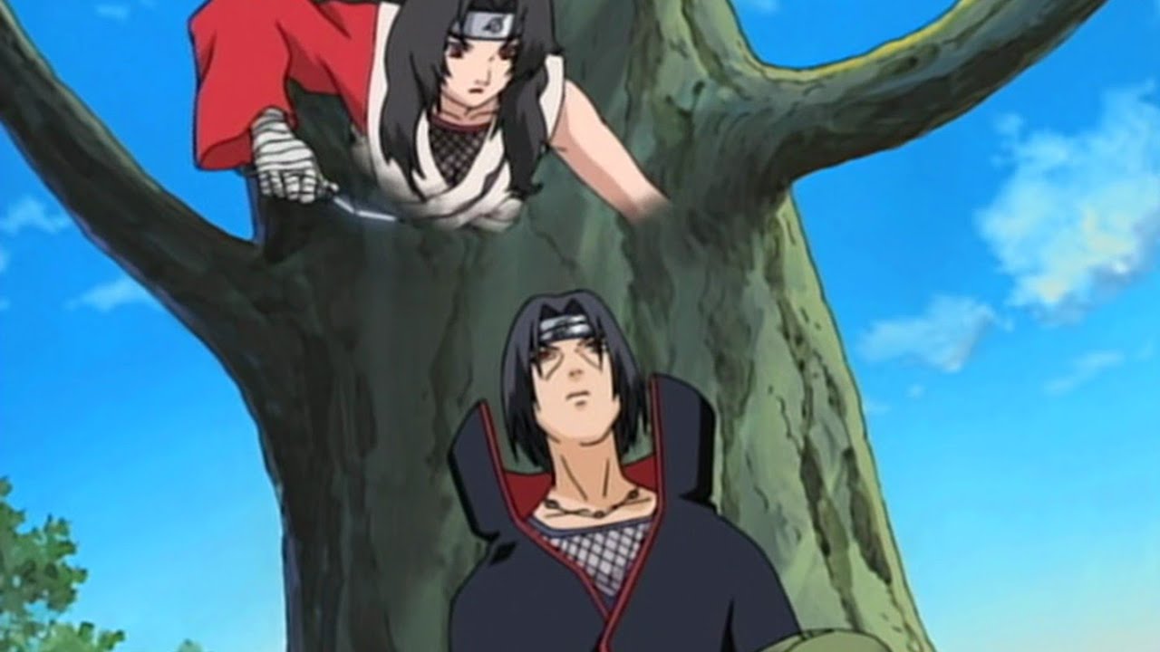 Itachi first appearance | Itachi and Kisame vs Asuma and Kurenai [English dub]