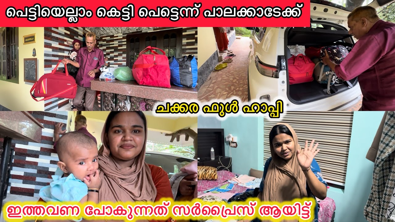 സർപ്രൈസ് ആയിട്ട് പാലക്കാടേക്ക്👋🏼പെട്ടിയല്ലാം കെട്ടി വീട്ടിൽ നിന്നിറങ്ങി🏡SURPRISE|FAMILY|LOVE