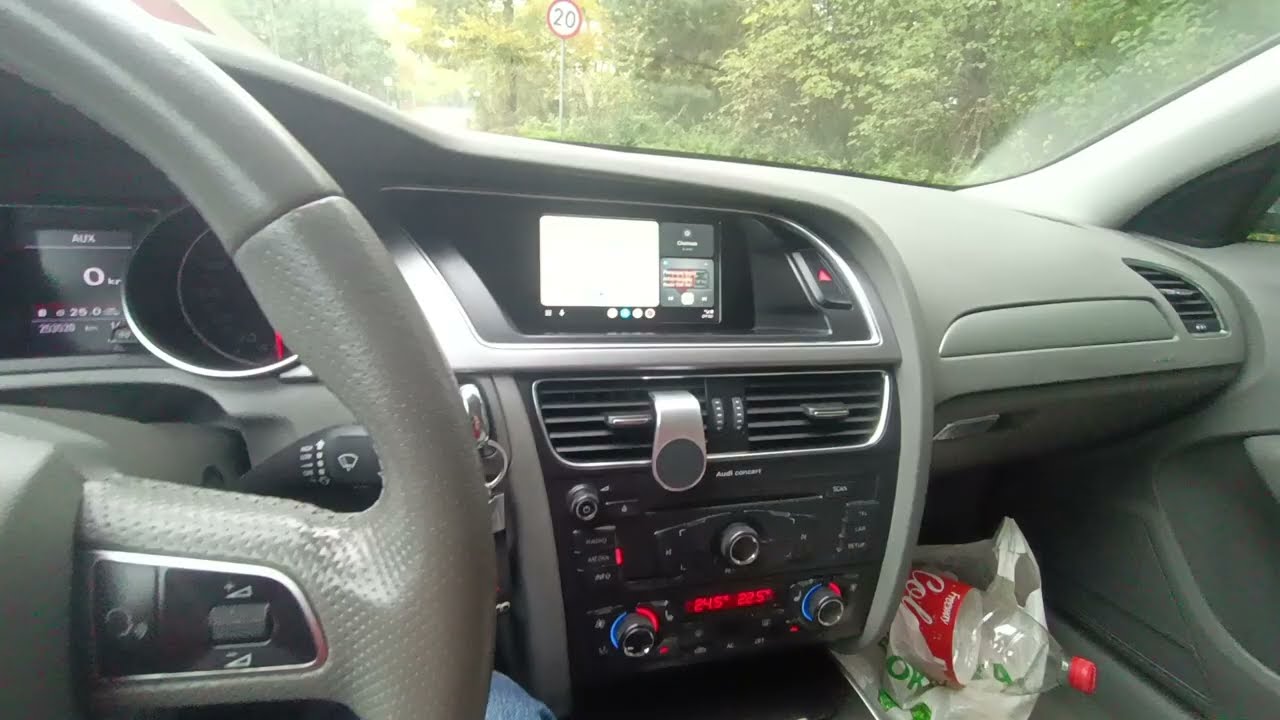 A4 B8 montaż kamery cofania przód + tył pod moduł android 