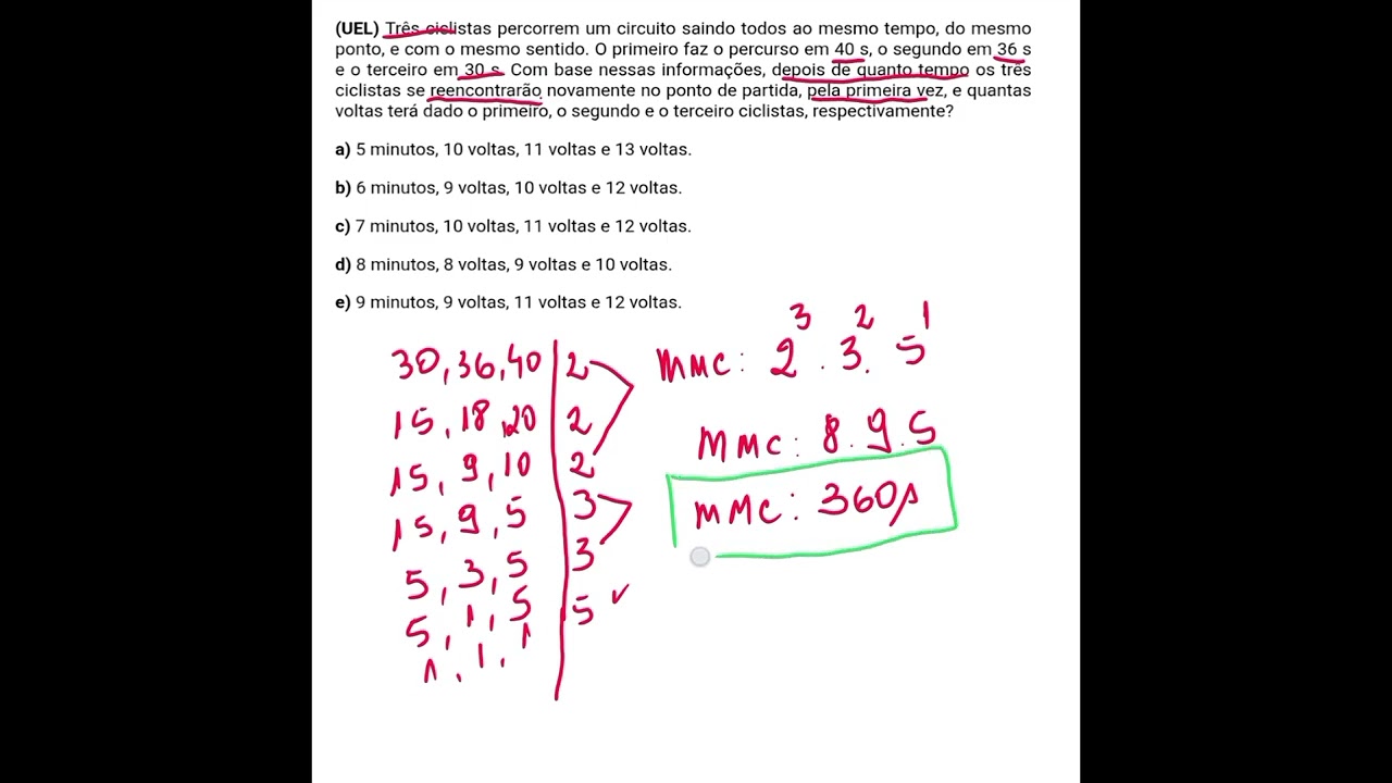 MMC (RESOLUÇÃO DE QUESTÃO)