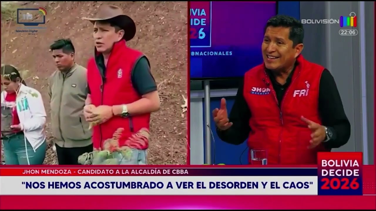 Hoy conoceremos a Jhon Mendoza, candidato a la Alcaldía de Cochabamba